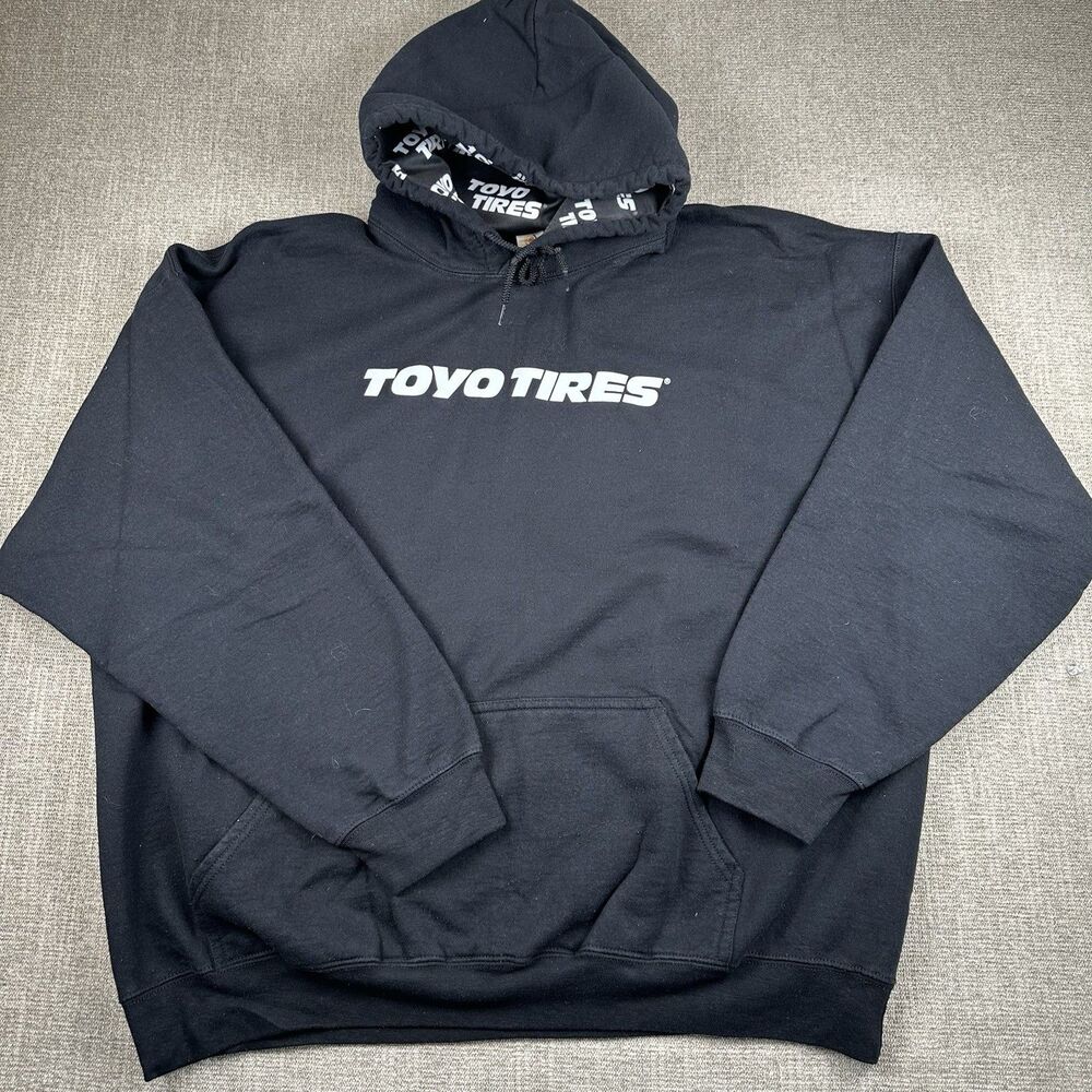 Toyo Tires Black Hoodie Mens 2X Black Racing Hoodie Shirt Hooded Sweatshirt